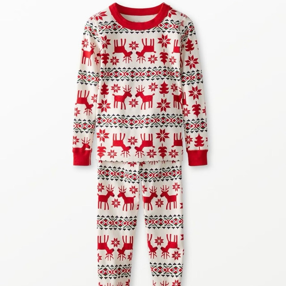 Hanna Andersson Dear Deer family matching pajama set- kids size 5
